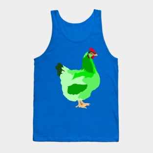 Green Backyard Chicken Tank Top